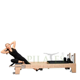 Signature Series MK II Pilates Reformer Bundle INCLUDING Jump Board, Long Box, Non-Slip Standing Platform + Upholstered Platform [Black] (Carriage Height 39cm)