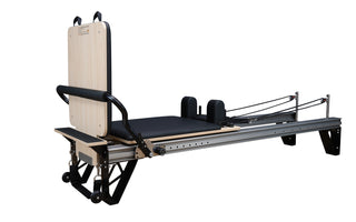 Performance Series MK III Pilates Reformer WITH SLIDING FOOTBAR including Jump Board, Non-Slip End Step + Slim Lined Upholstered Platform (Carriage Height 24CM)