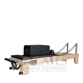 Signature Series Pilates Reformer Bundle INCLUDING Jump Board, Long Box + Non-Slip End Step [Black] (Carriage Height 39cm)