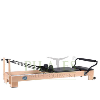 Apollo Home Series Pilates Reformer Bundle INCLUDING Jump Board, Long Box + Upholstered Platform [Black] (Carriage Height 32CM)