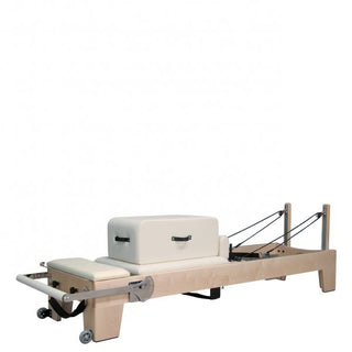 Signature Series MK II Pilates Reformer Bundle INCLUDING Jump Board, Long Box, Non-Slip Standing Platform + Upholstered Platform [Cream] (Carriage Height 39cm)