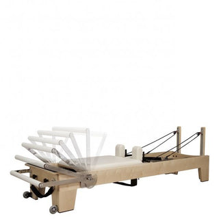 Signature Series MK II Pilates Reformer Bundle INCLUDING Jump Board, Long Box, Non-Slip Standing Platform + Upholstered Platform [Cream] (Carriage Height 39cm)