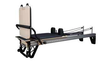 Performance Series MK III Pilates Reformer WITH SLIDING FOOTBAR including Jump Board, Non-Slip End Step + Slim Lined Upholstered Platform