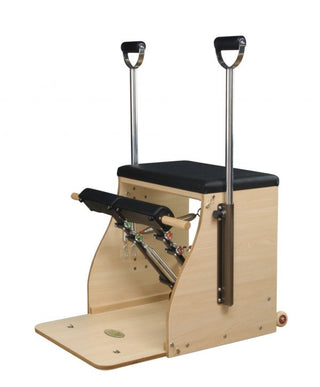 Signature Series Combo Chair with Solid Base[Black] with Pull-Up Springs + Resistance Bands [1 Pair]