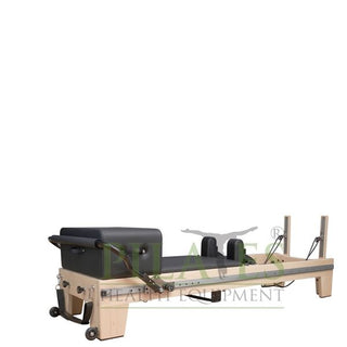 Signature Series MK II Pilates Reformer Bundle WITH SLIDING FOOTBAR including Jump Board, Long Box, Non-Slip Standing Platform + Upholstered Platform [Black](Carriage Height 39cm)