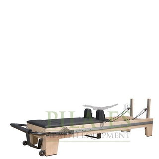 Signature Series MK II Pilates Reformer Bundle WITH SLIDING FOOTBAR including Jump Board, Long Box, Non-Slip Standing Platform + Upholstered Platform [Black](Carriage Height 39cm)