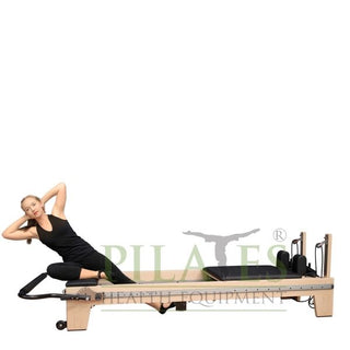 Signature Series MK II Pilates Reformer Bundle WITH SLIDING FOOTBAR including Jump Board, Long Box, Non-Slip Standing Platform + Upholstered Platform [Black](Carriage Height 39cm)