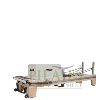 Signature Series MK II Pilates Reformer Bundle WITH SLIDING FOOTBAR including Jump Board, Long Box, Non-Slip Standing Platform + Upholstered Platform (Cream)(Carriage Height 39cm)